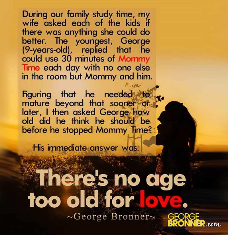 No Age Too Old for Love - George Bronner