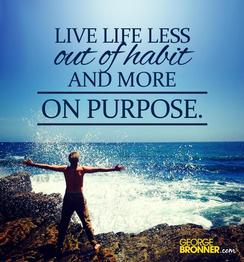 Live Life Less Out of Habit - George Bronner